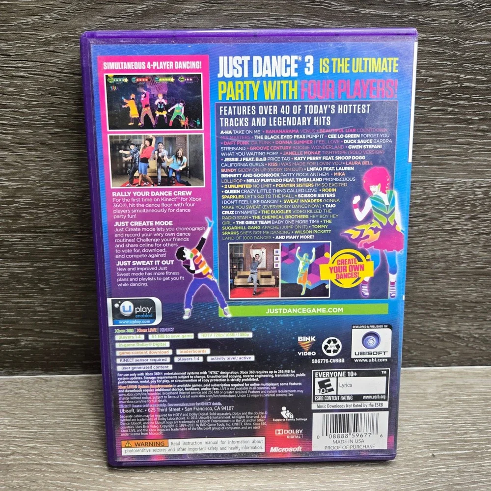 Just Dance 3 Xbox 360 Ubisoft Best Buy Exclusive Katy Perry Tracks Complete